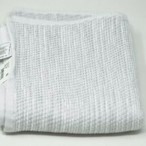 2 Oake Flat Woven 100% Cotton Made in Turkey 20 x 30" Hand Towels - Frost